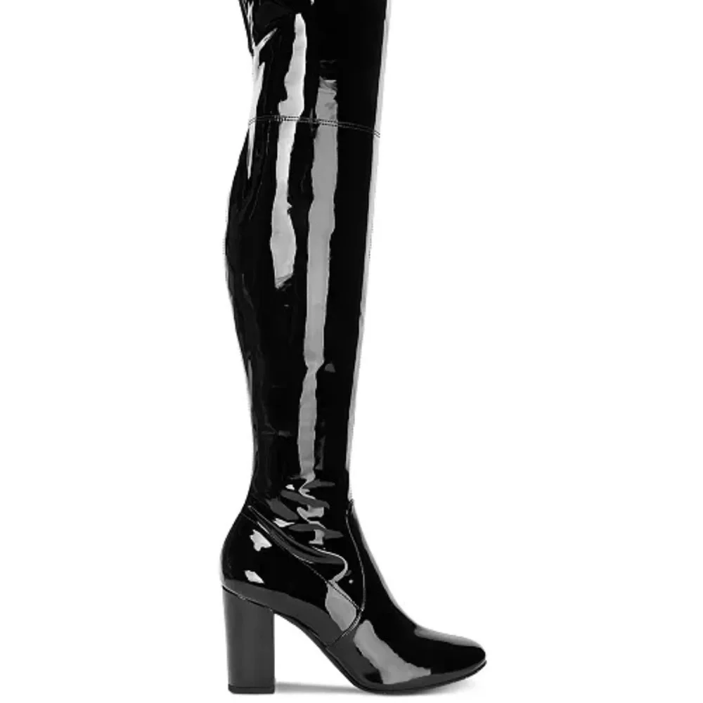 NWT Kenneth Cole Angelica Over The Knee Boots Created Patent Leather Size 5.5